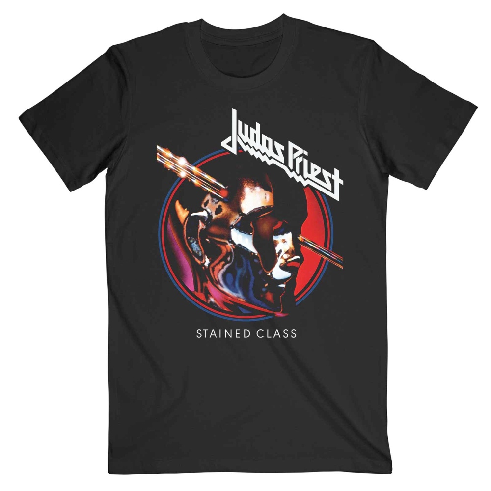 Judas Priest - Stained Class Album Circle Tshirt Homme - Noir